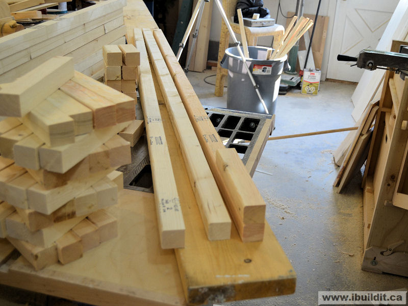 lumber for making a bench top